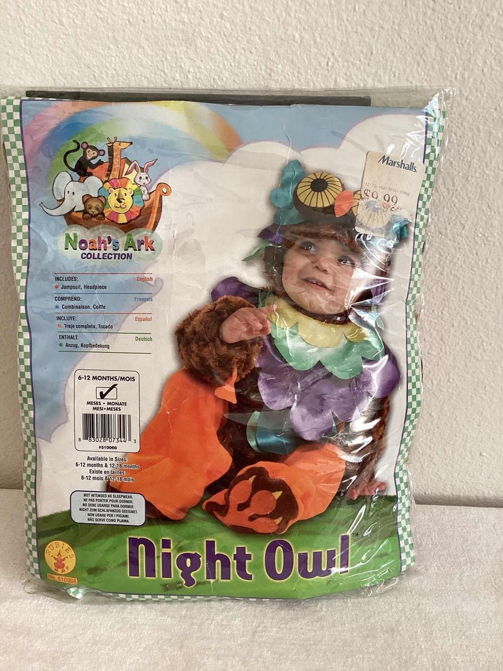 Noah's Ark 'Night Owl' Infant Costume 6-12 months